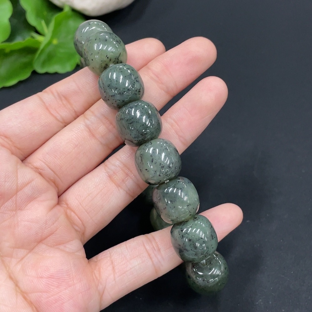 H29353717 Hetian Jade Bracelet, Approx. 14mm, Total Weight Approx. 75.9g