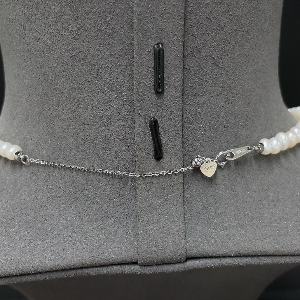 C33923073 Pearl Bead Necklace Non-Gold Total Weight Approx.11.92g Size About 4.3mm