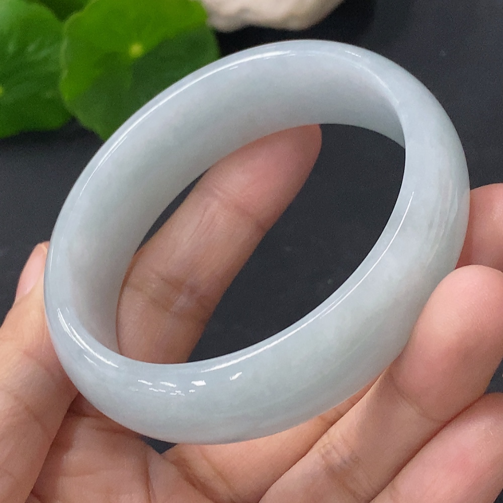 F31661133 Jadeite Concubine Bracelet Size 52.5/45.5mm Total Weight Approx. 54.6g