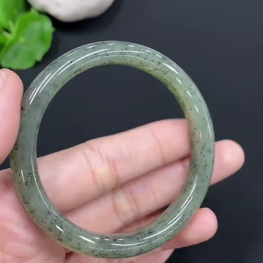 H26942179 Hetian Jade Round Bracelet Size 52.3 Total Weight Approx. 28.5g