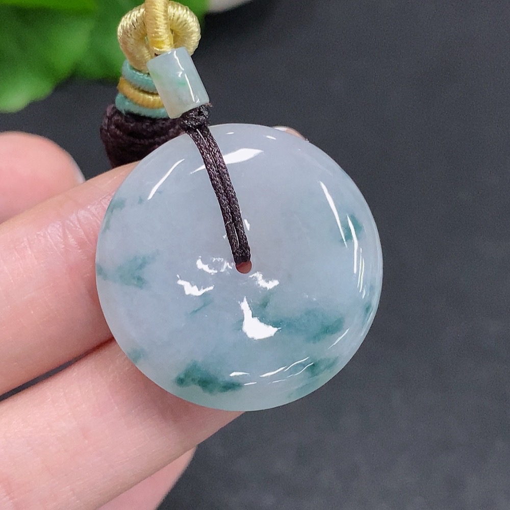 F34035343 Jadeite Safety Pendant Total Weight Approx. 10.4g (Including Rope Weight)