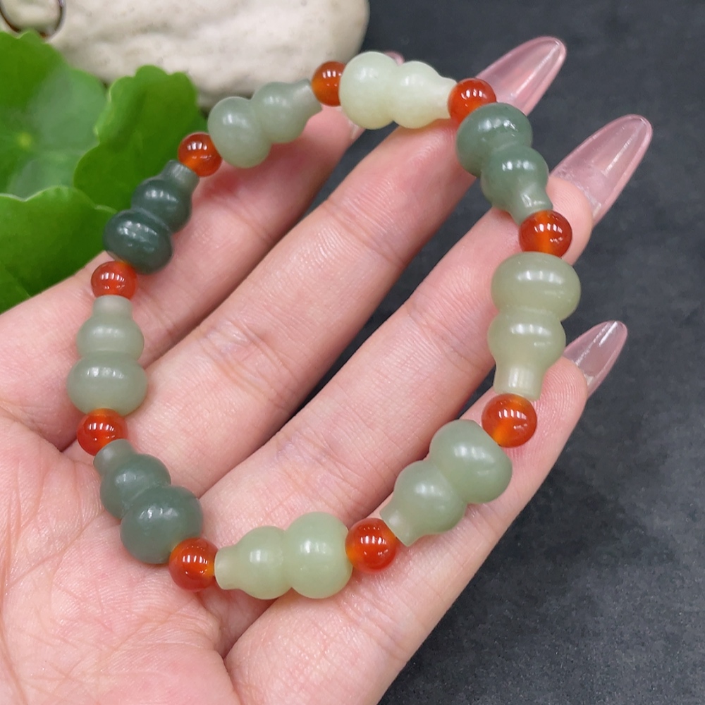 H33925393 Hetian Jade Gourd Bracelet