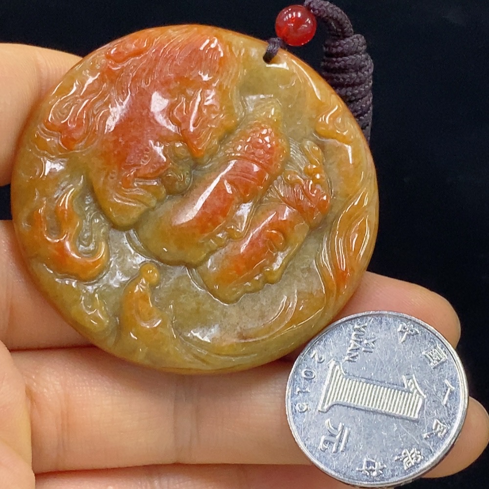 F34025780 Jadeite Pendant of a Moment's Thought