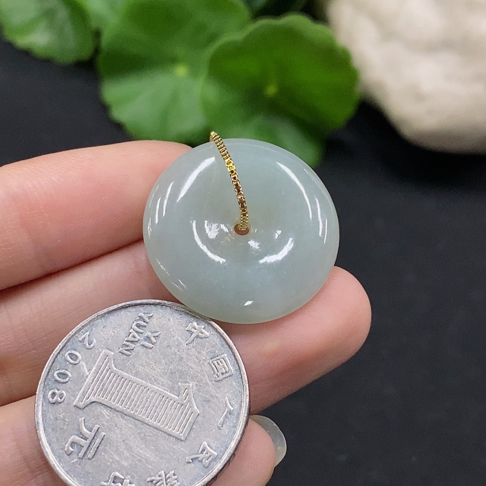 F35165698 Jadeite Peace Knot Pendant Total weight about 8g (non-gold inlaid)