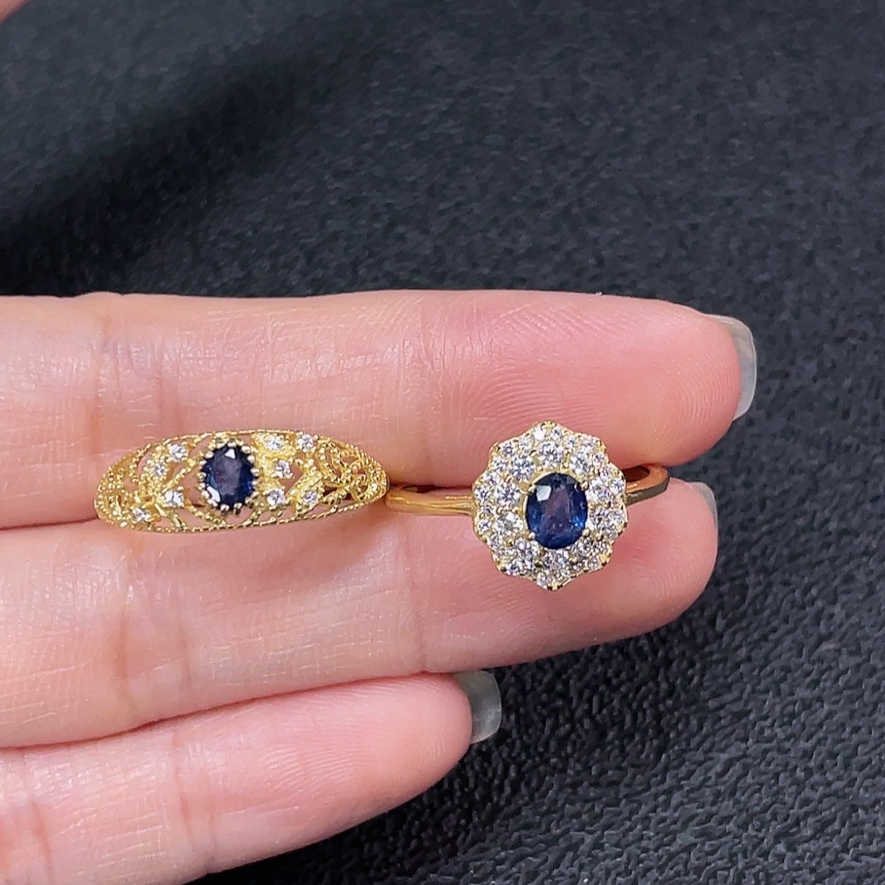 C34039340 Sapphire Ring Non-Gold Adjustable Total Weight Approx. 3.57g Sell as a Lot