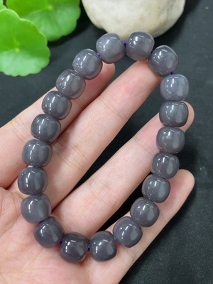 H42956691 和田玉手串 卡9.6mm左右   货品总重约33.4g
