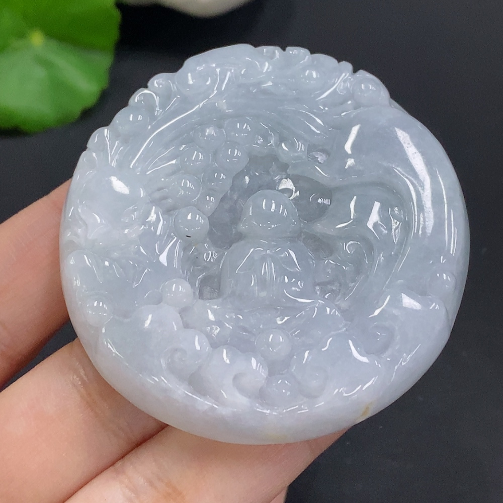 F25921461 Jadeite Enlightenment Pendant Total Weight Approx. 54.4g