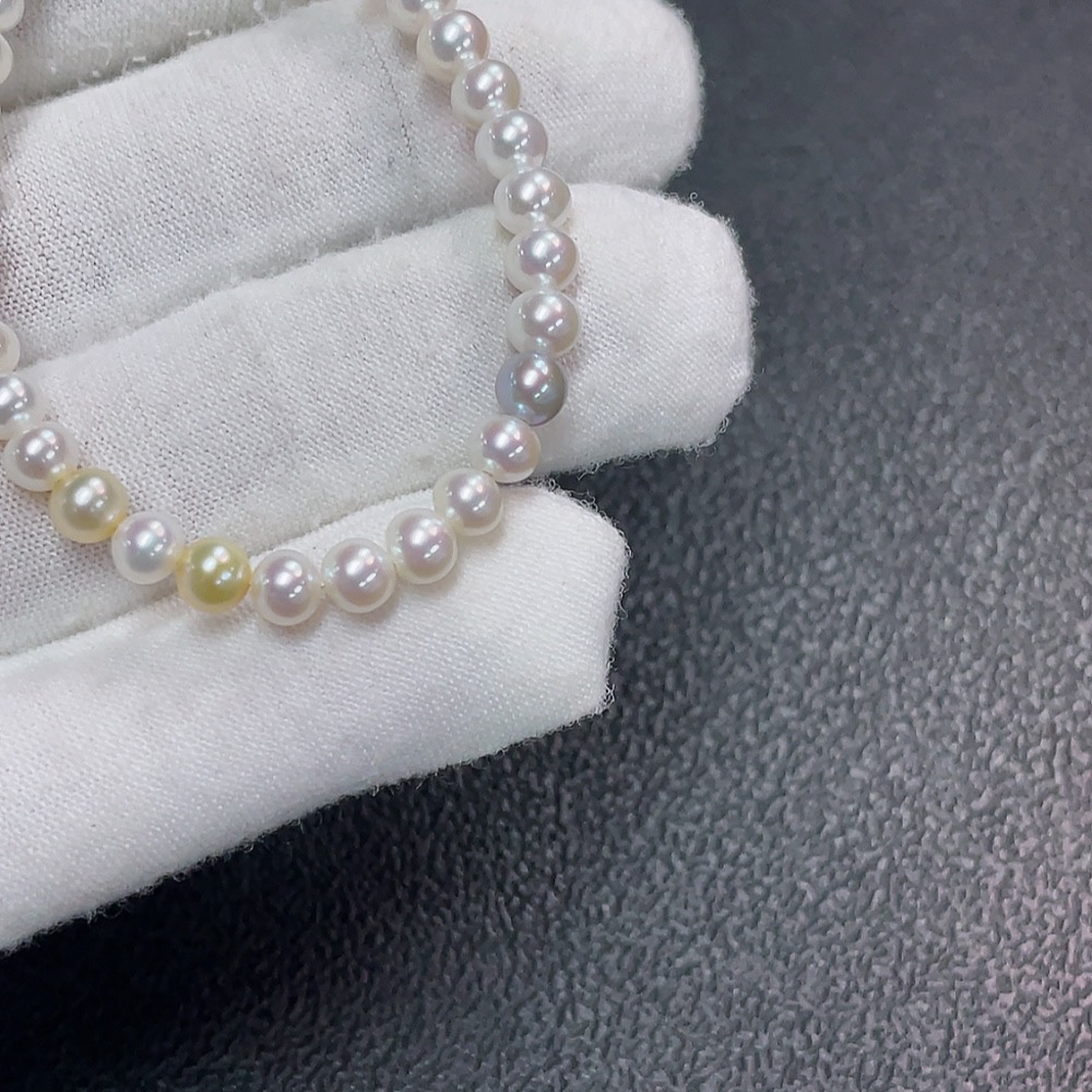 C32817295 Pearl Bracelet Non-Gold Color Origin Undetermined Total Weight Approx. 4.91g Size About 4.8mm