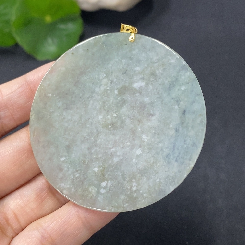 F35116157 Jadeite Plain Pendant 18k Total Weight Approx. 20.72g