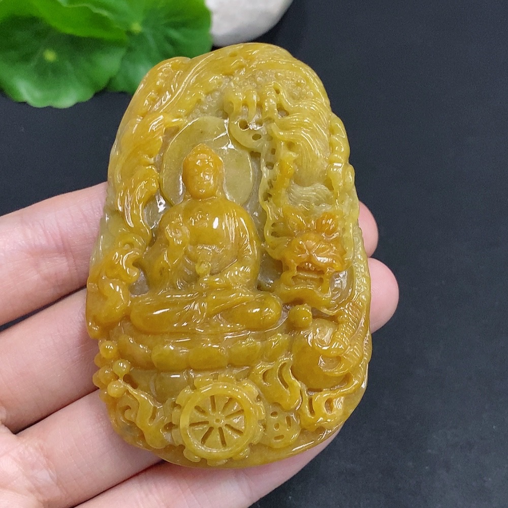 F31646249 Jadeite Amitabha Pendant