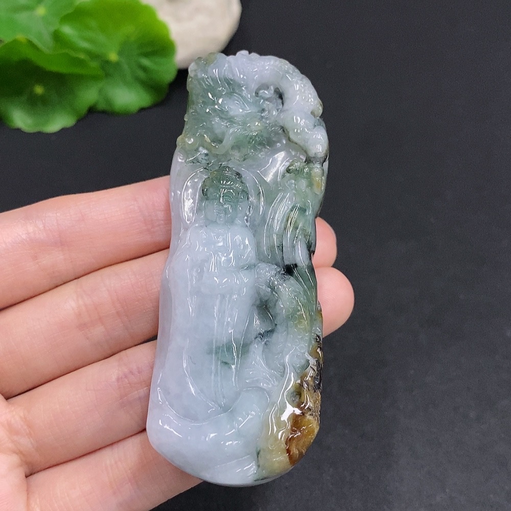 F35078896 Jadeite Dragon-Guanyu Pendant