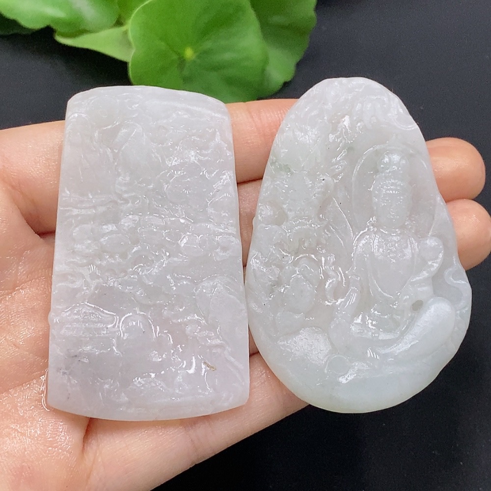 F28201048 Jadeite Pendant Semi-finished