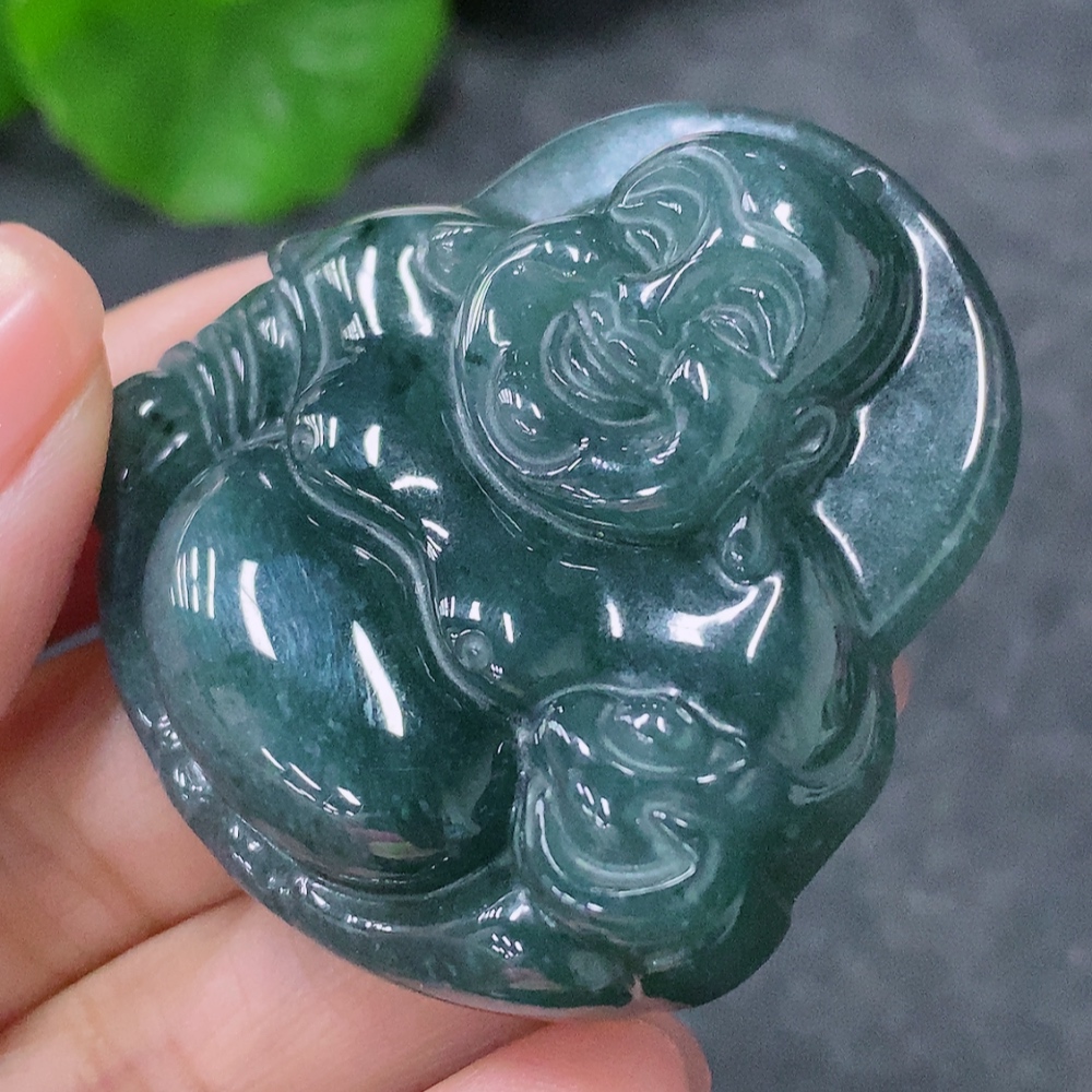 F34043292 Jadeite Pendant Buddha, Total Weight Approx. 34.98g
