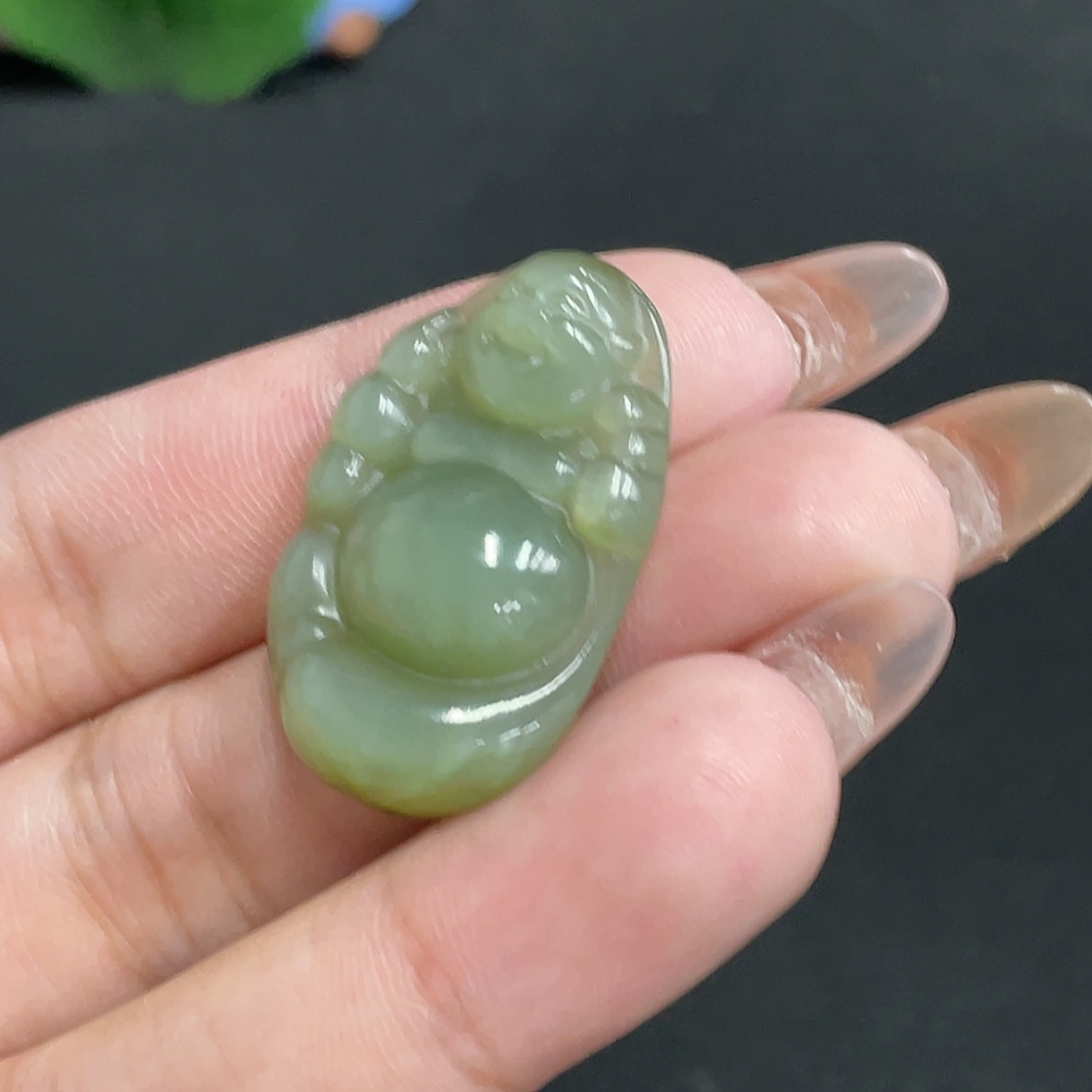 H32699776 Hetian Jade Pendant - Buddha, Total Weight Approx. 6.8g