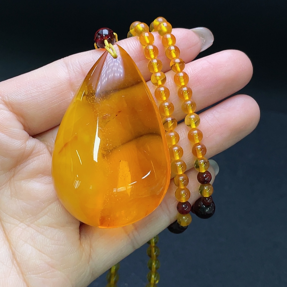C29339578 Amber Beeswax Pendant, Total Weight Approx. 23.81g