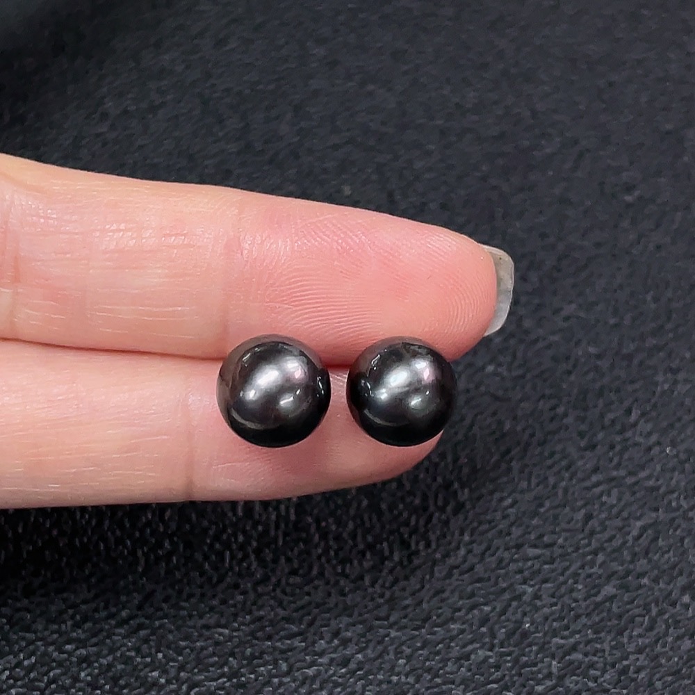 C34039633 18k seawater pearl earrings, total weight about 2.39g, size about 9mm