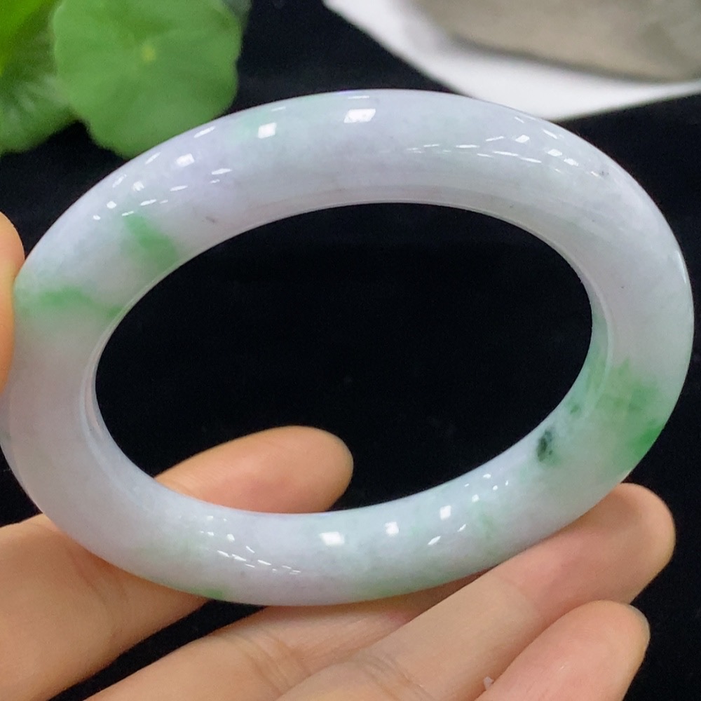 F32803656 Jadeite Round Bangle Size 53 Total Weight Approx. 59.51g