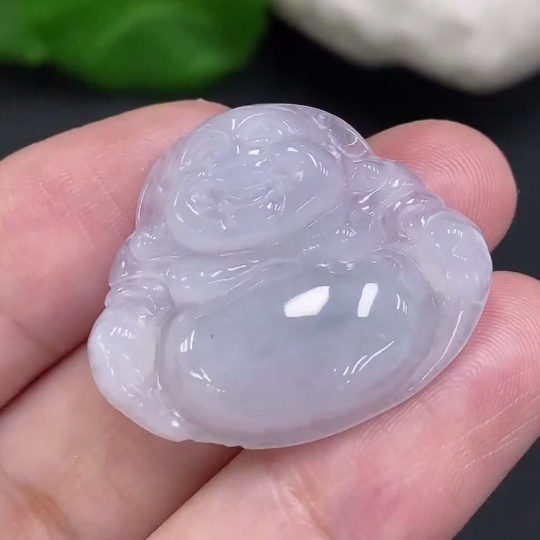 F34022904 Jadeite Buddha Pendant Total Weight Approx. 5.7g