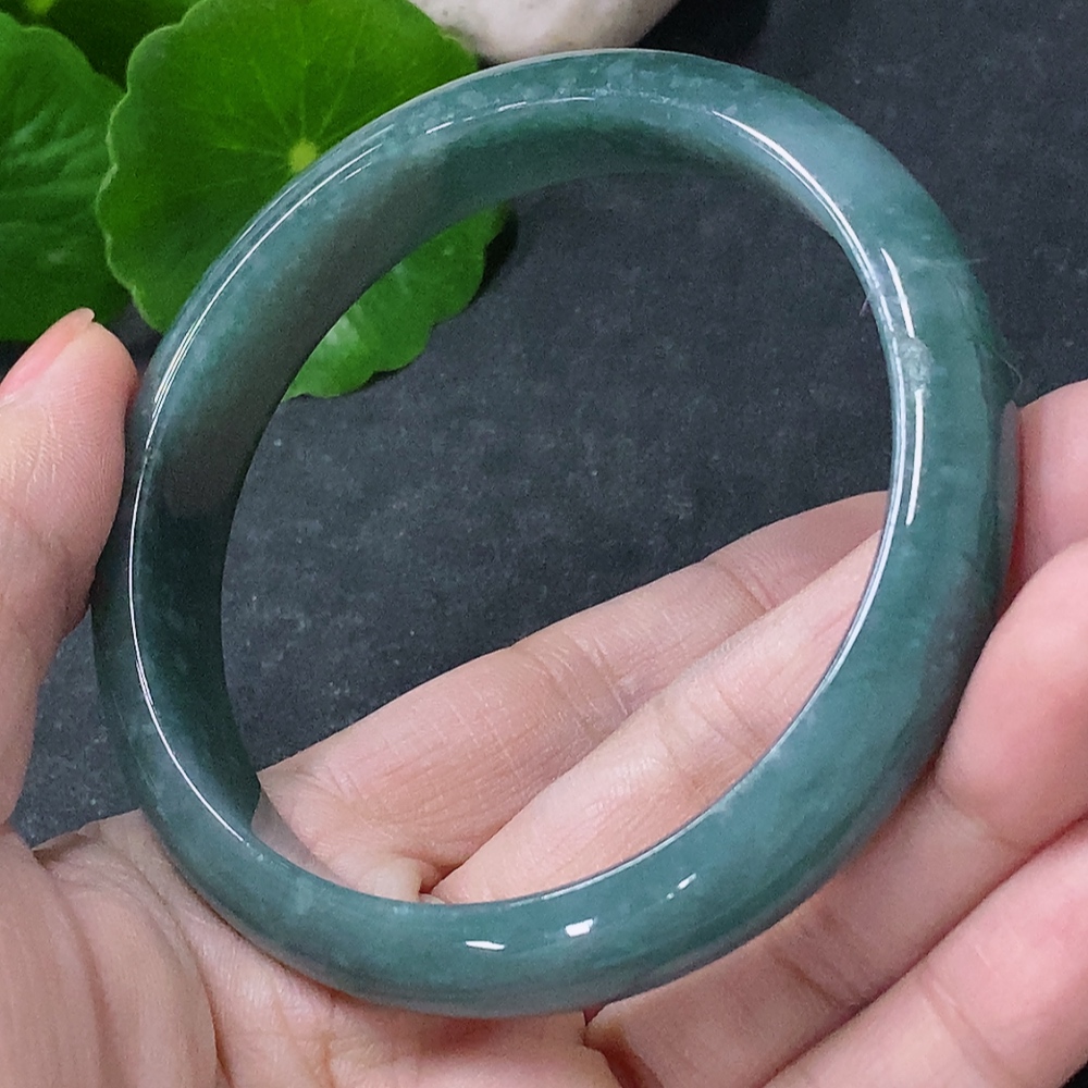 F34043699 Jadeite Round Bracelet Size 58mm Total Weight Approx. 44.22g