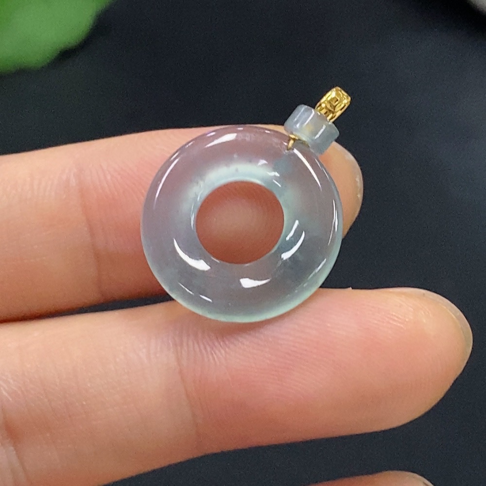 F28305917 Jadeite Donut Pendant 18k Total Weight Approx.1.72g