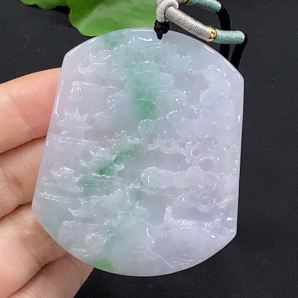 F32787279 Jadeite Pendant Landscape with Cord Total Weight Approx. 35.68g