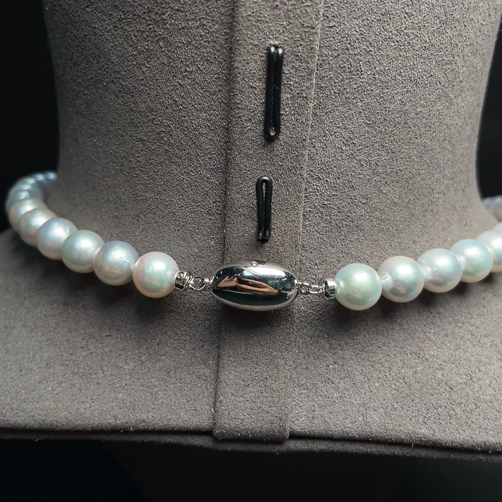 C34041526 Seawater pearl necklace, color origin undetermined, non-gold, total weight approximately 43.14 grams, size about 8.5mm