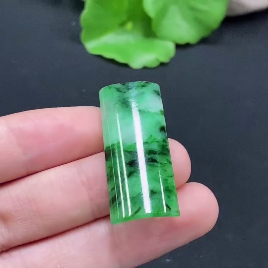 F31630168 Jadeite Inlay Piece Total Weight Approx. 3.17g Containing Other Mineral Components