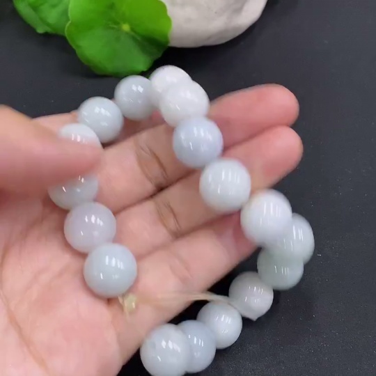 F28231604 Jadeite Bead Necklace Approximately 13mm Total Weight About 69.2g