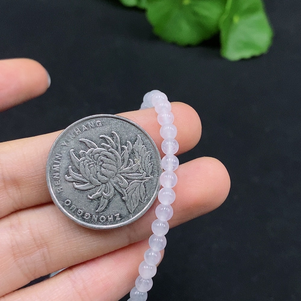 F29347676 Jadeite Bead Necklace Approx. 3.8mm Total Weight About 16.94g Non-Gold Setting