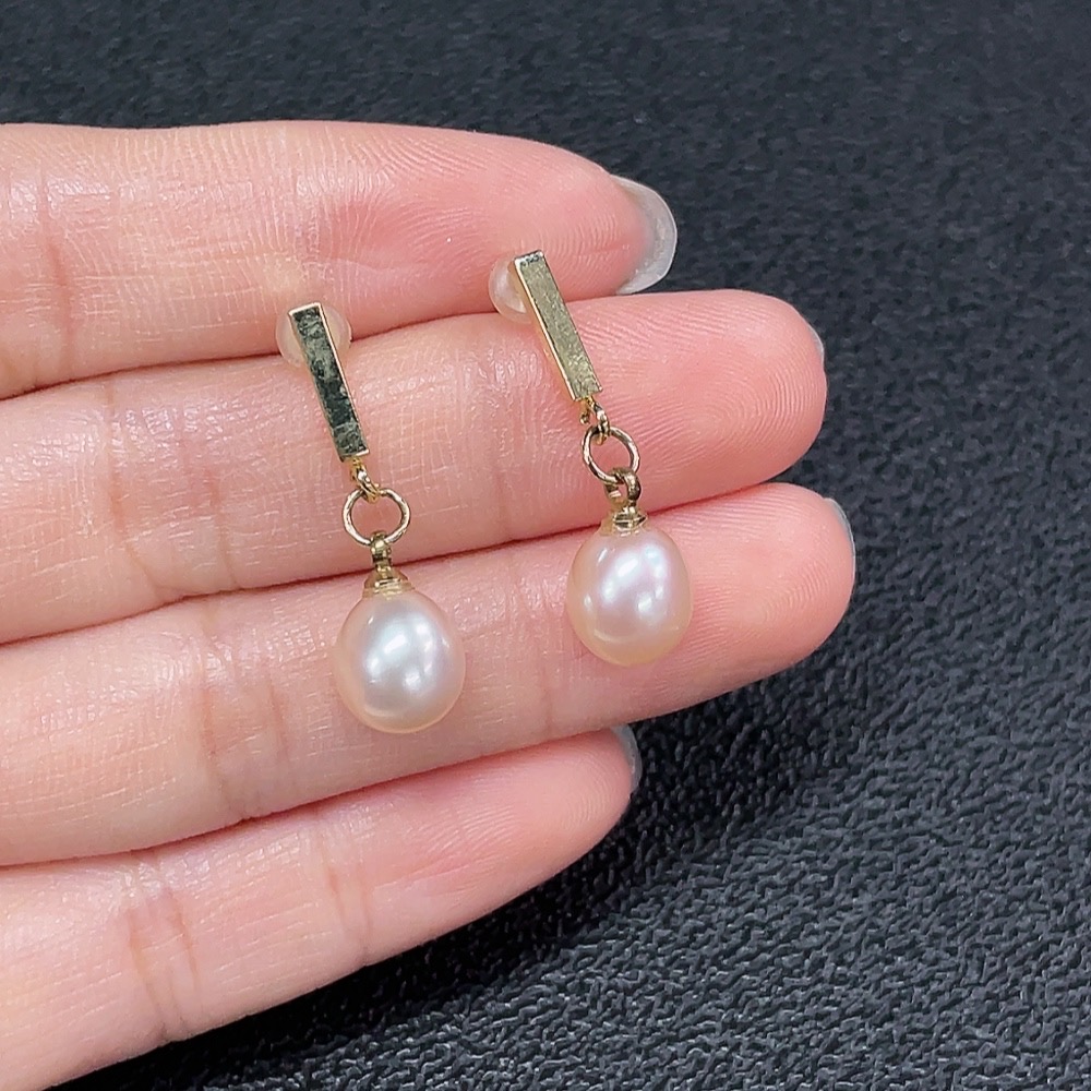 C33869287 Pearl Earrings Non-Gold Total Weight Approx. 2.76g Stone 7.8mm