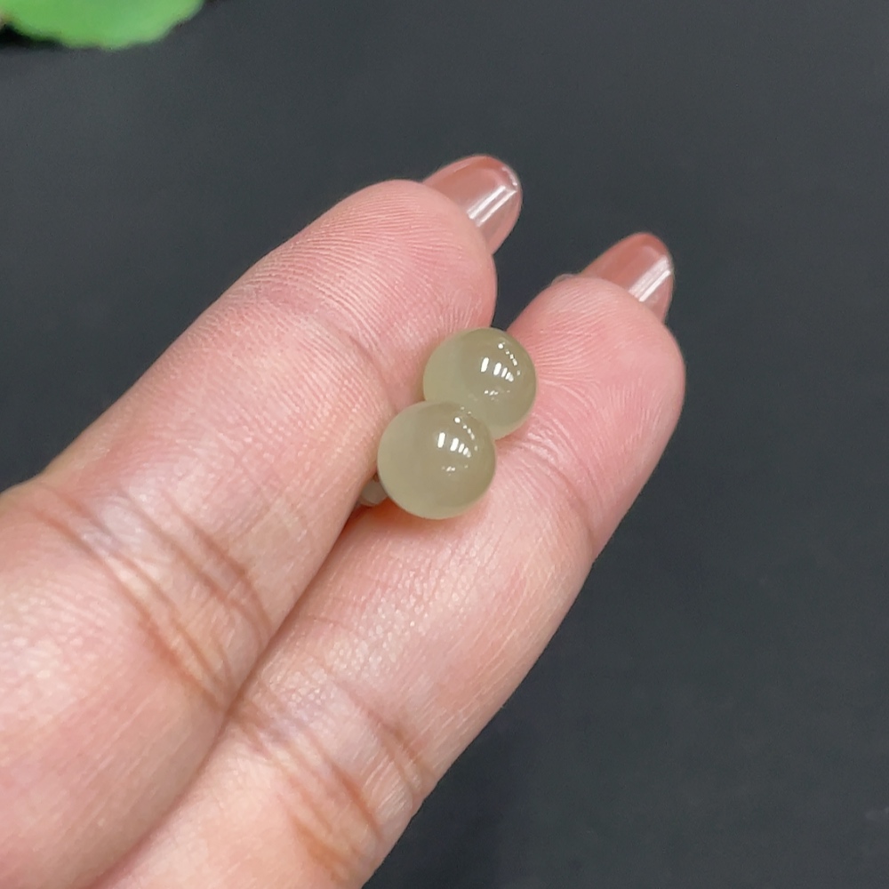 H35100179 Hetian Jade Inlaid Earrings