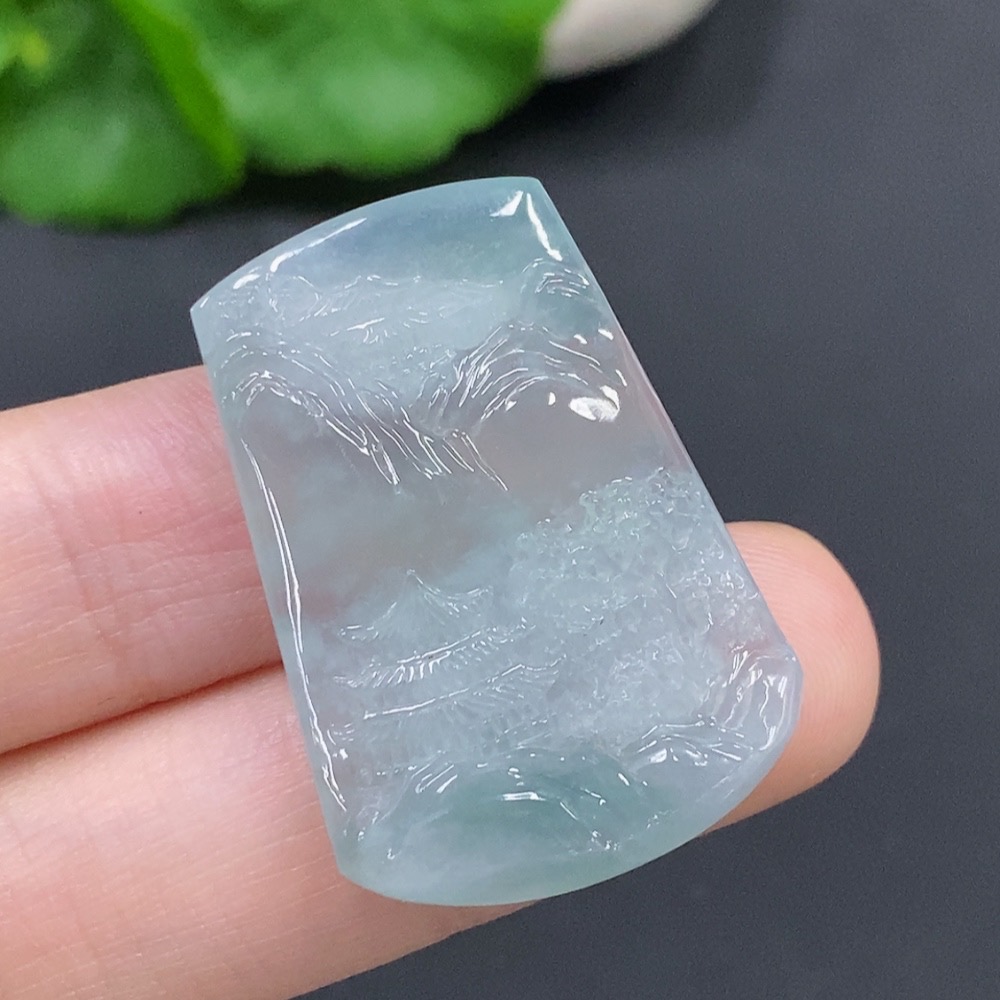 F22491155 Jadeite Landscape Pendant Total Weight 7.949g