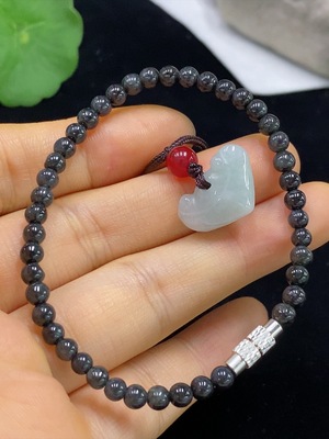 F35094019 Jadeite Bracelet/Ruyi Pendant Sell as a Lot Non-Gold