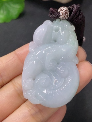 F35141205 Jadeite Pendant Pixiu Total Weight Approx. 31.95g (including rope)