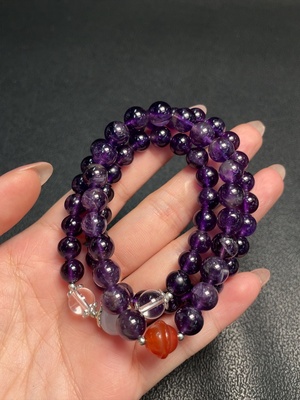 C33889193 Crystal Bead Necklace + Bracelet Non-Gold Total Weight Approx. 49.26g Sell as a Lot Stones May Be Non-Natural
