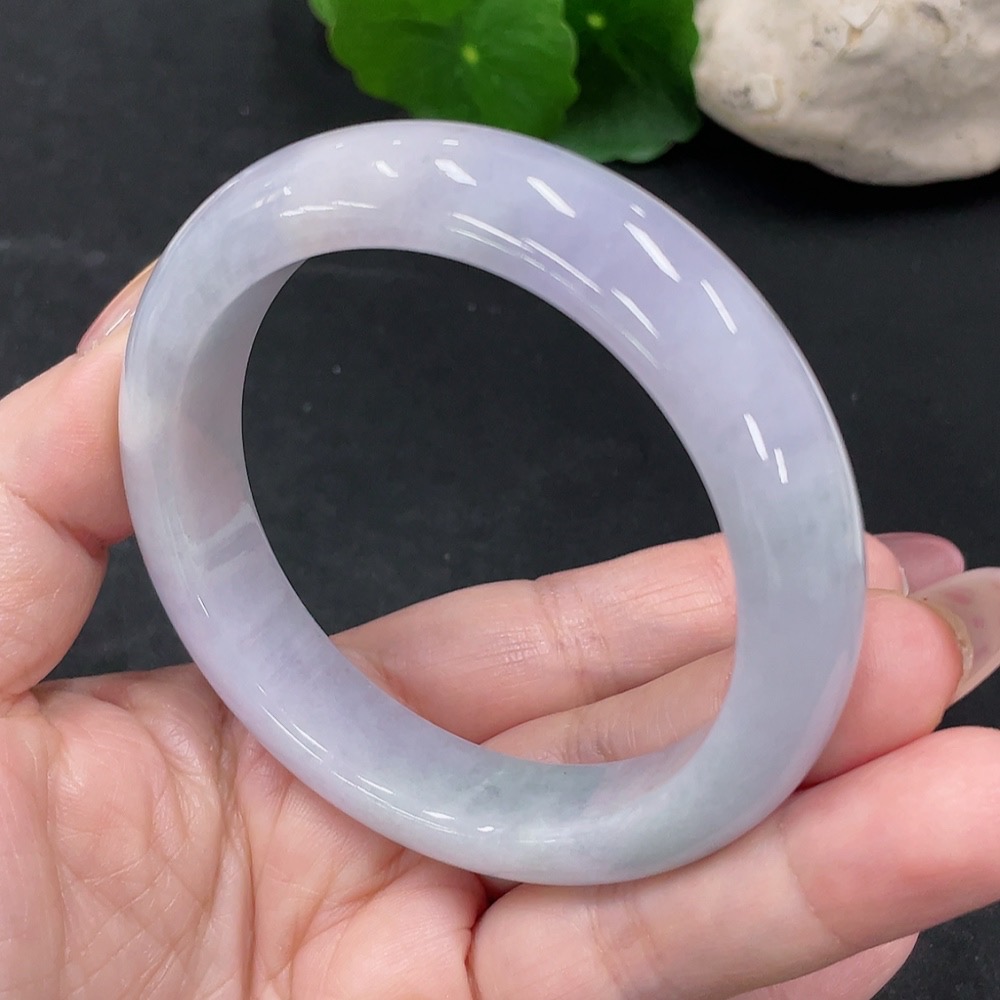 F34032850 Jadeite Round Bangle Size 56.4 Total Weight Approx. 61.9g