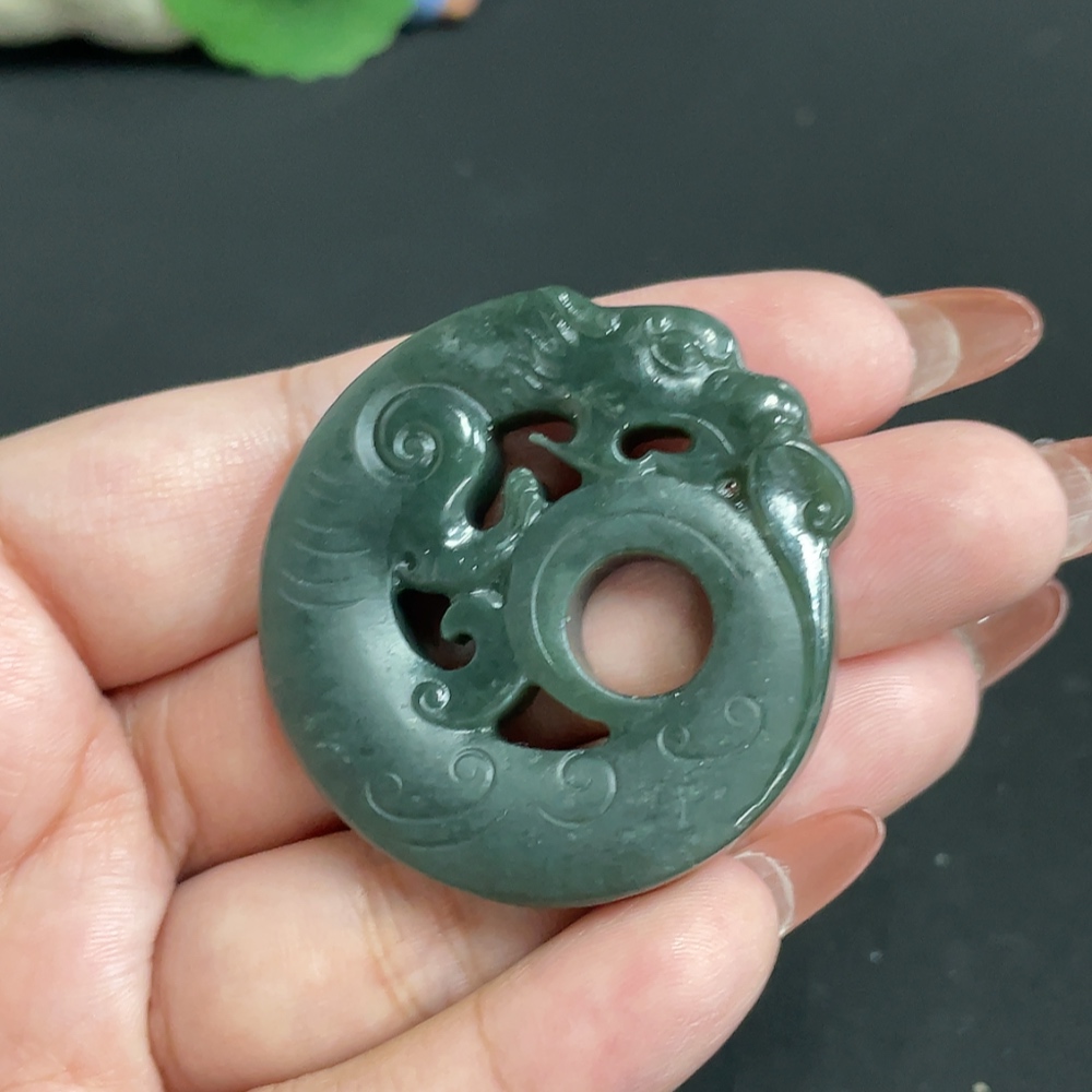 H35101728 Hetian Jade Pendant Antique Style Total Weight Approx. 26.8g