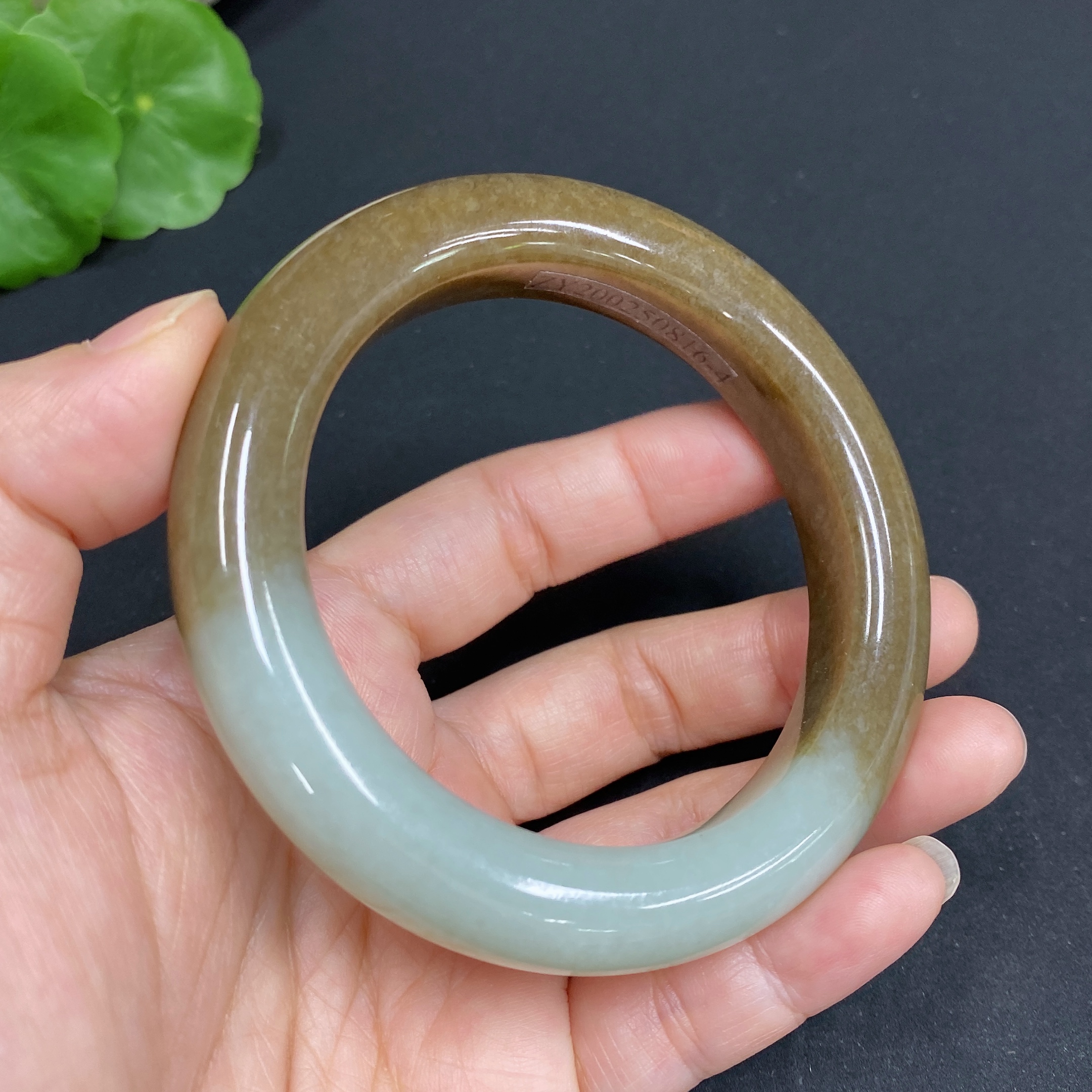 H33860007 Hetian Jade Round Bracelet Size 56.8 Total Weight Approx. 71.8g
