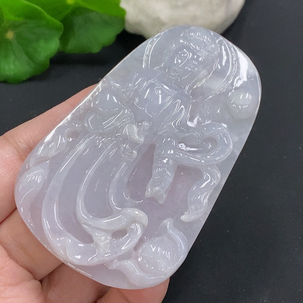 F35106575 Jadeite Guanyin Pendant Total Weight Approximately 55.7g