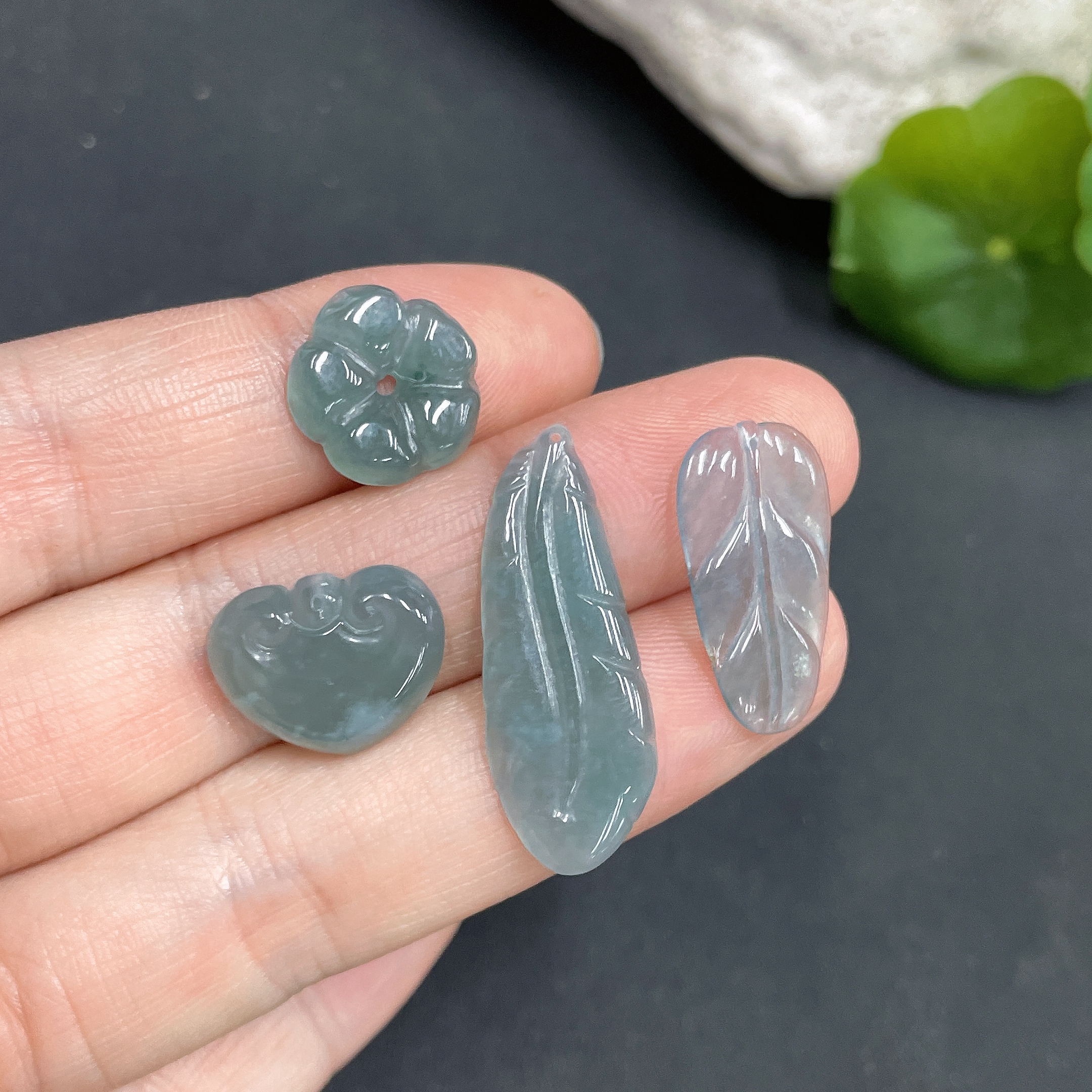 F12286102 Jadeite Inlaid Pendant Set Wholesale