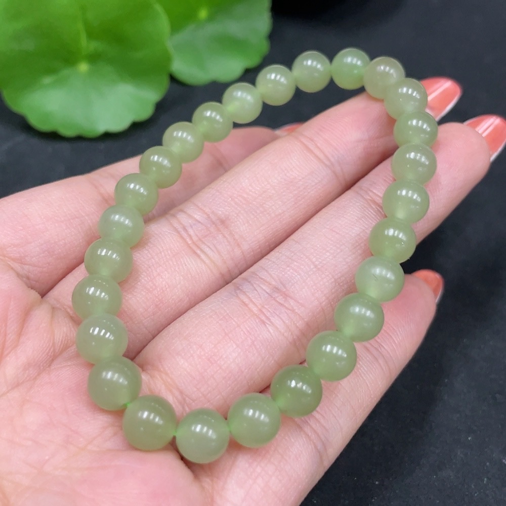 H35084652 Hetian Jade Bracelet, approx. 6.5mm, total weight approx. 13.1g
