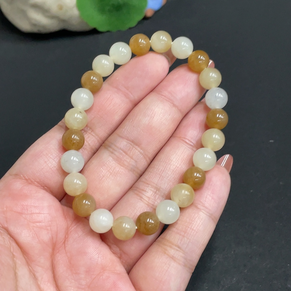 H34004024 Hetian Jade Bracelet, Approx. 7.7mm, Total Weight About 19g