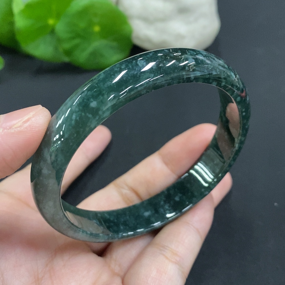 F33883316 Jadeite Round Bangle Size 58.9 Total Weight Approx. 41.7g