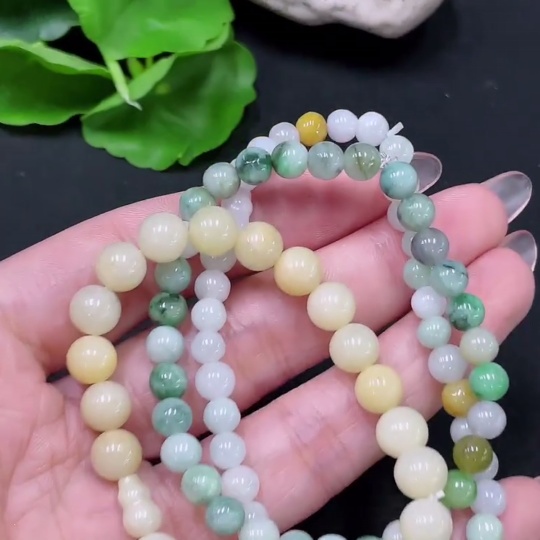 F34020716 Jadeite Bracelet Sell as a Lot Yellow Color Origin Undetermined