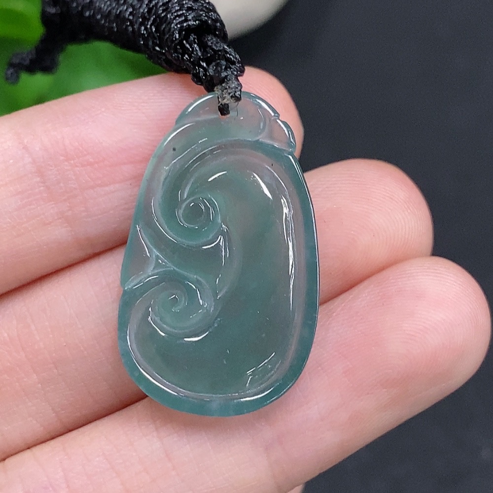 F33877825 Jadeite Ruyi Pendant Total Weight Approx. 4g (including rope weight)