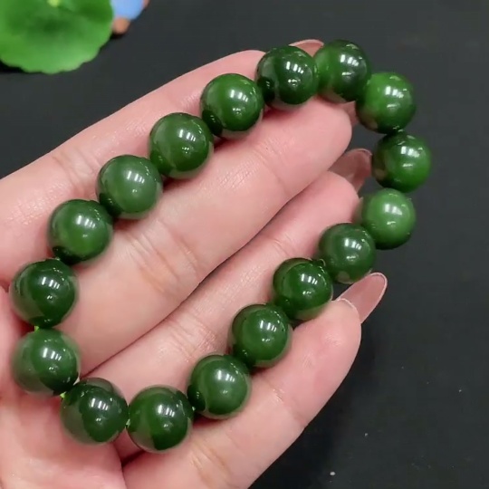H35100486 Hetian Jade Bracelet, Approx. 11.6 mm, Total Weight Approx. 44.8g