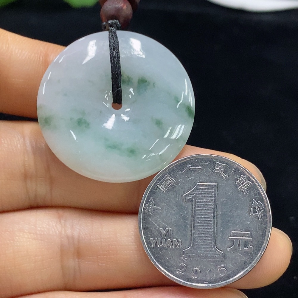 F33910434 Jadeite Peace Pendant, total weight approx. 12.64g (including rope weight)