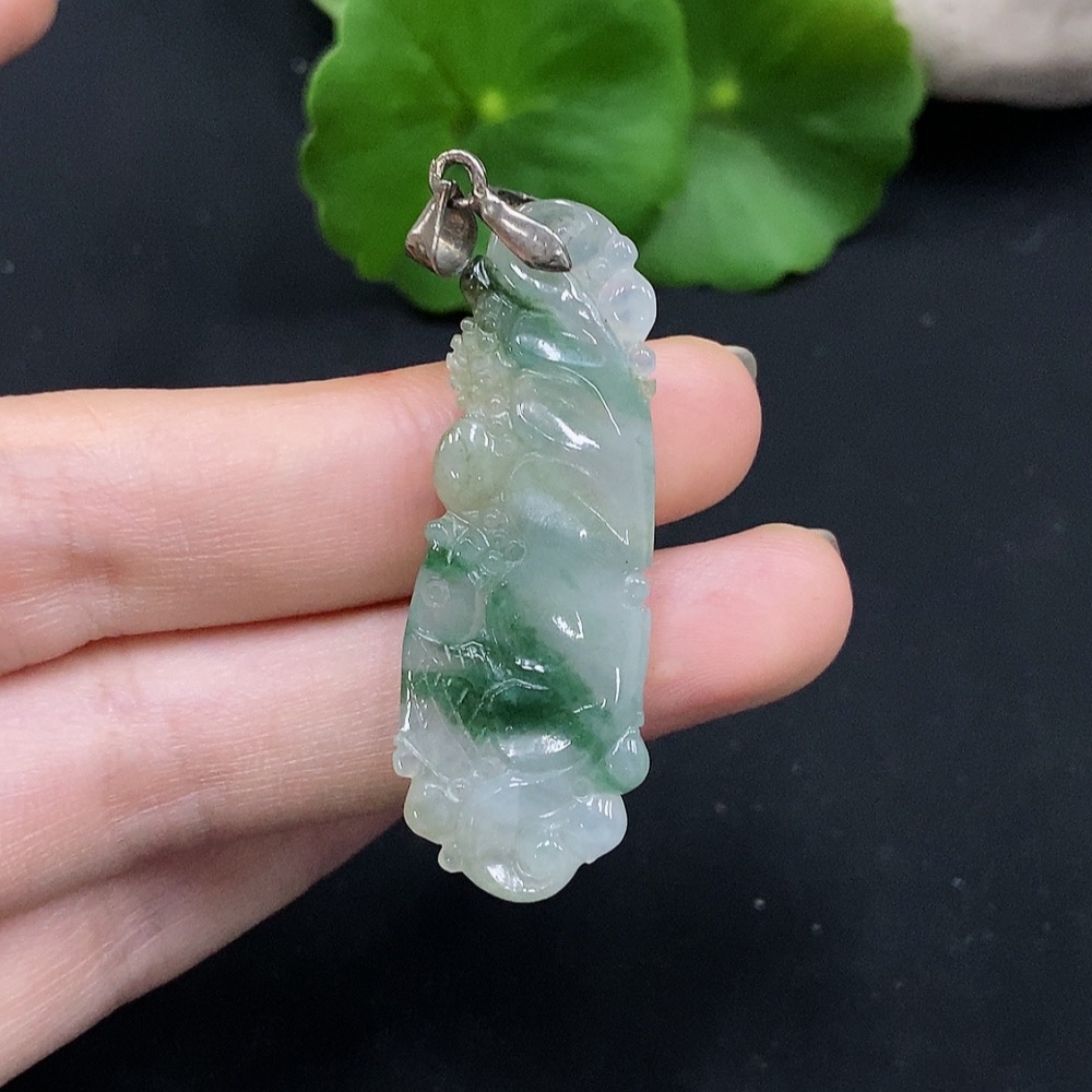 F28279332 Jadeite Pendant Non-Gold Inlaid Total Weight Approx.6.85g