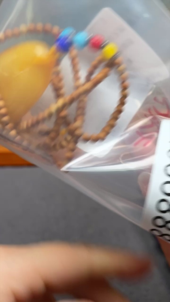 C34066888 Amber Beeswax Pendant with Colorless Coating, Total Weight Approx. 16.50g Including Chain, Chain Not Natural