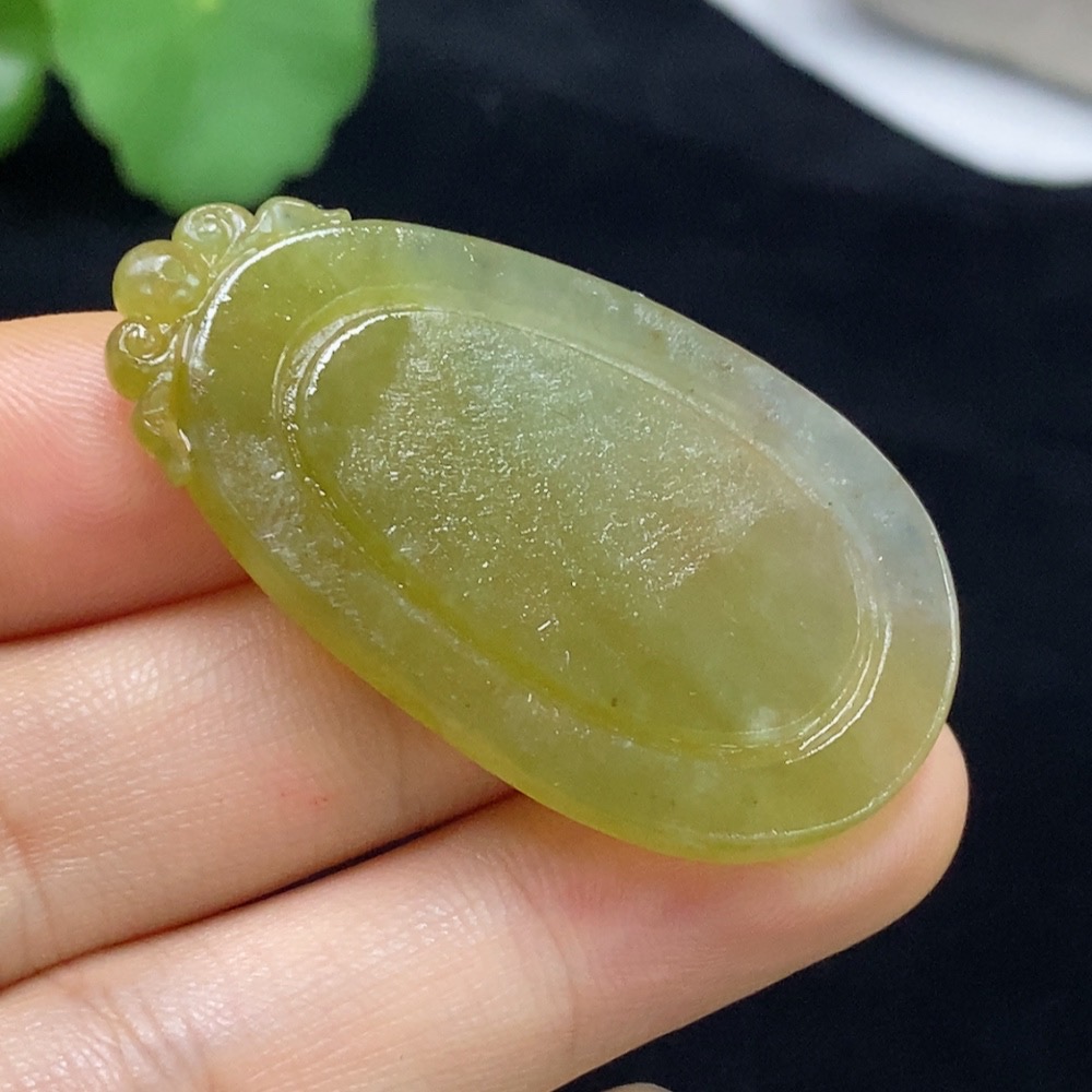 F32803692 JadeiteUnpolished Antique Pendant, Total Weight Approx. 10.63g